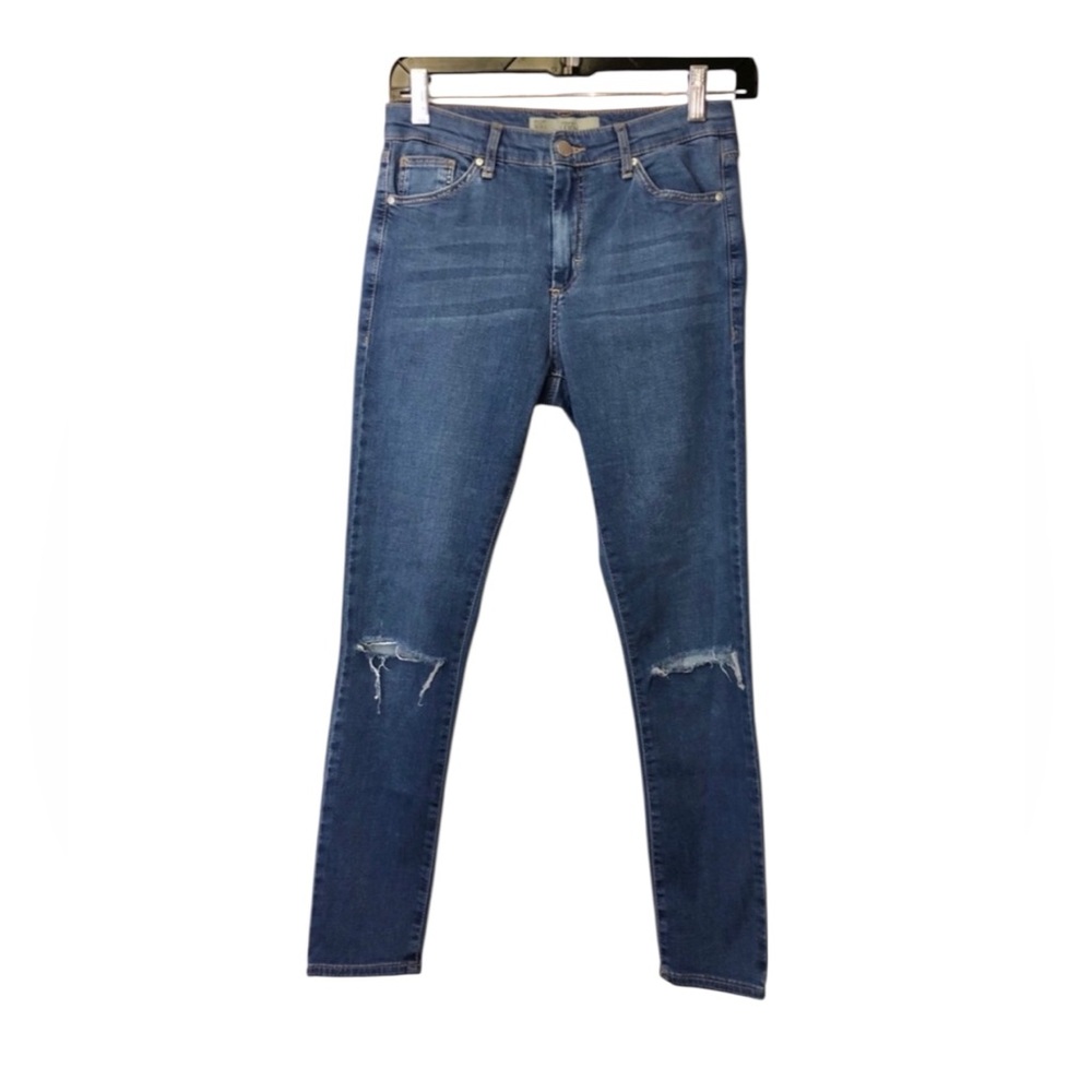 Topshop Moto Leigh Ripped Knee Skinny Jeans Size 28